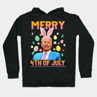 Funny Bunny Joe Biden 4th Of July Happy Easter Day Hoodie